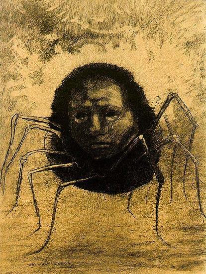Odilon Redon The Crying Spider Norge oil painting art